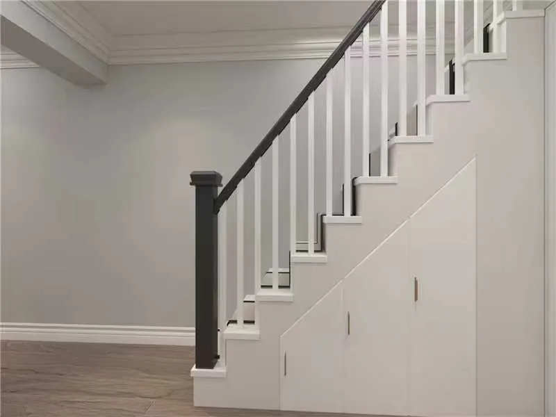 Staircase with painted panelling and balustrade