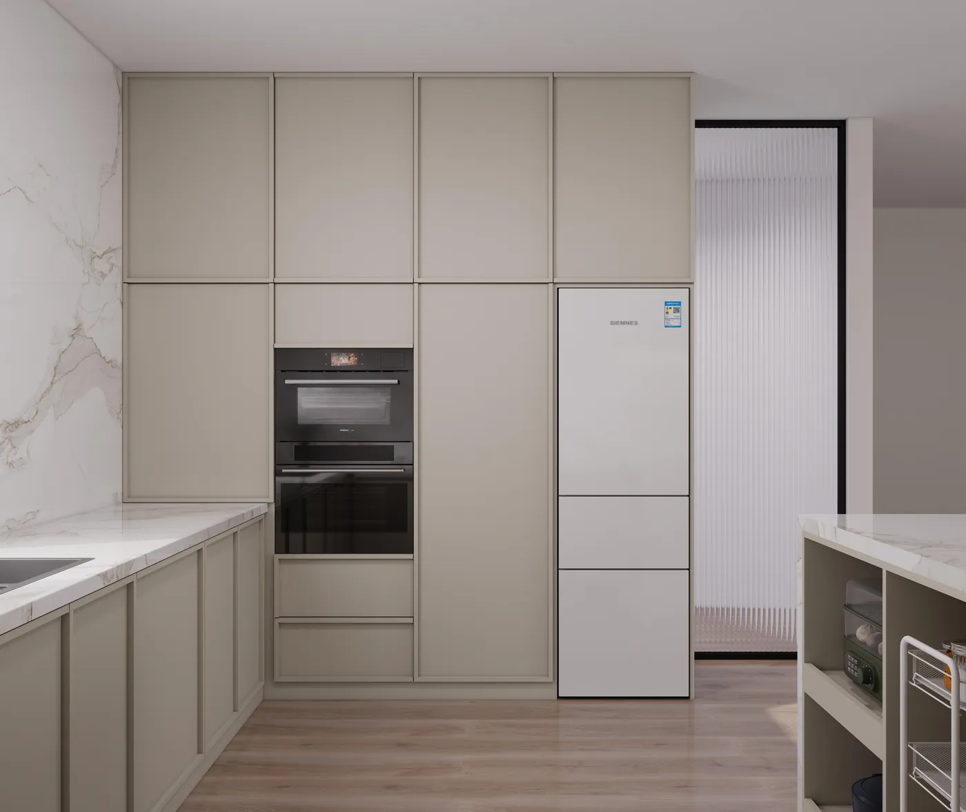 Bespoke kitchen with integrated appliances